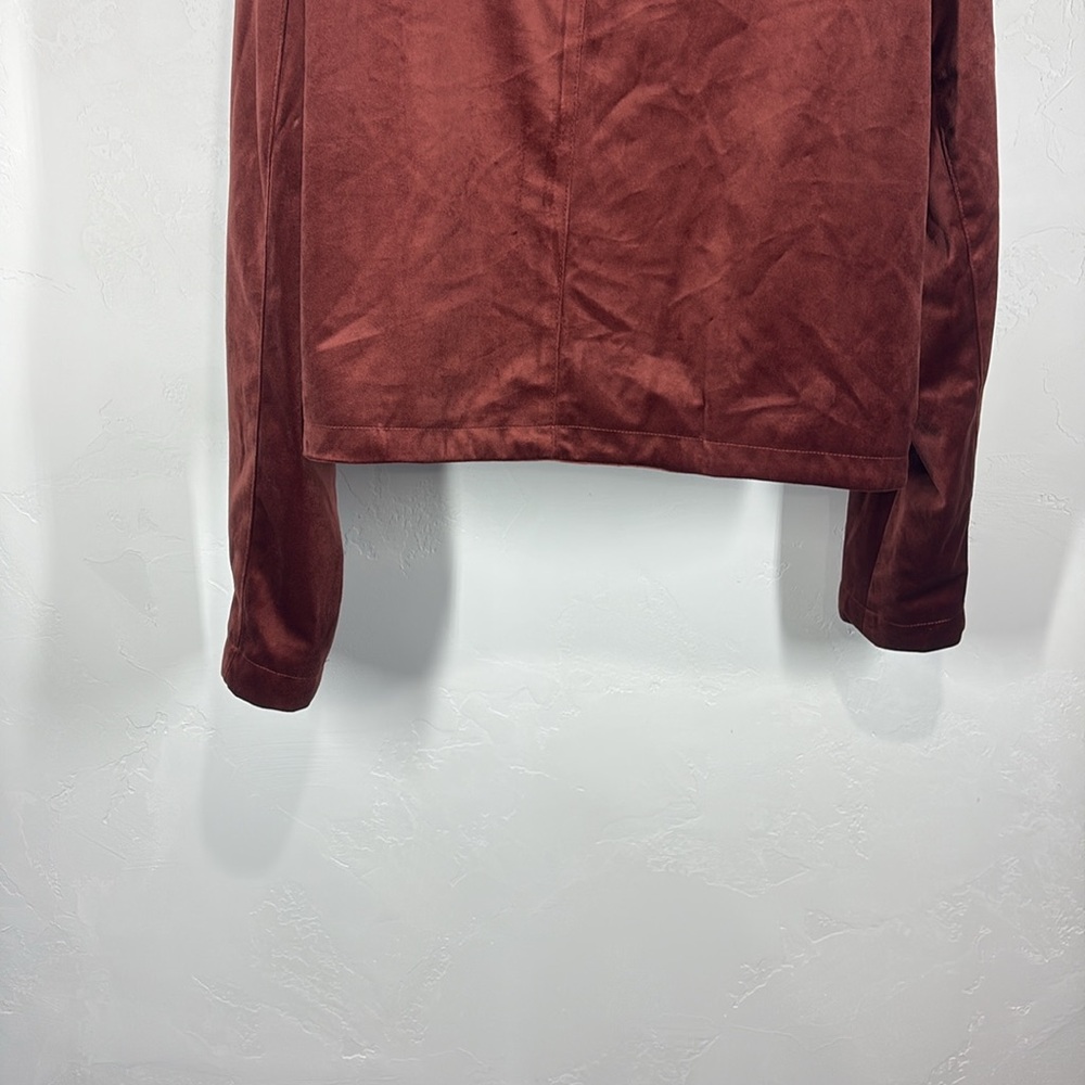 LC Lauren Conrad rust faux suede jacket size xl - Picture 10 of 12